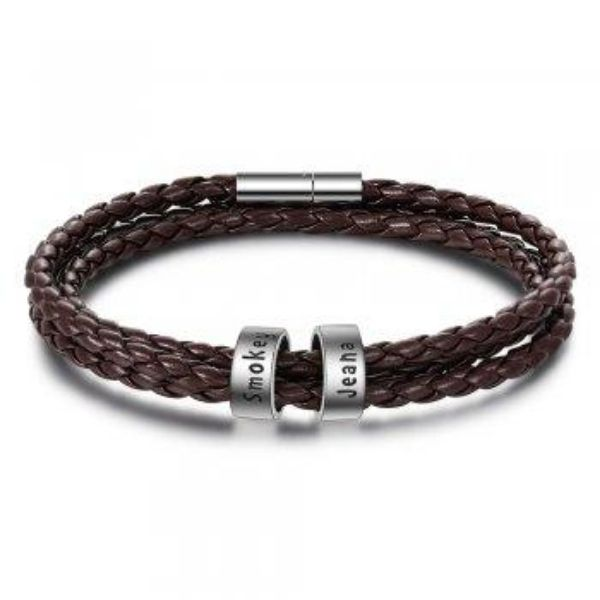 Braided Genuine Leather Bracelet