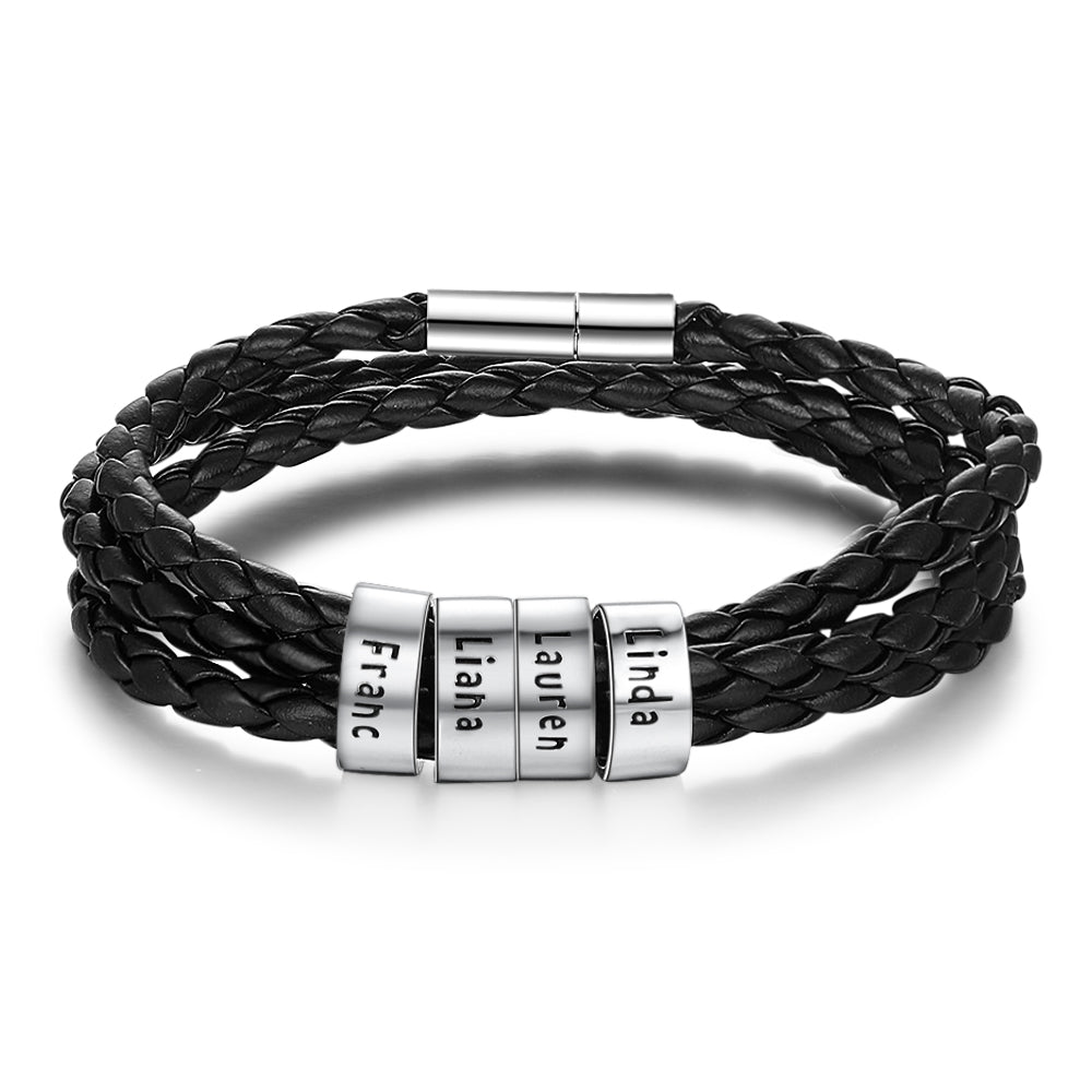 Braided Genuine Leather Bracelet