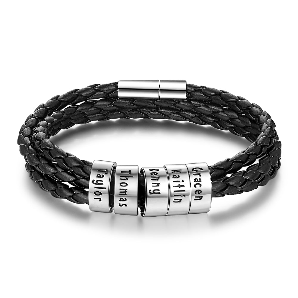 Braided Genuine Leather Bracelet