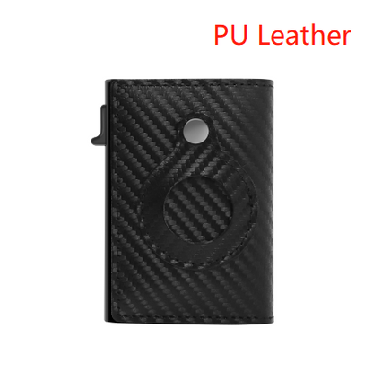 Slim Leather Wallet with Air tag