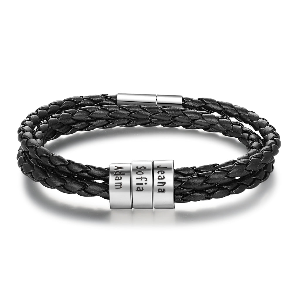 Braided Genuine Leather Bracelet