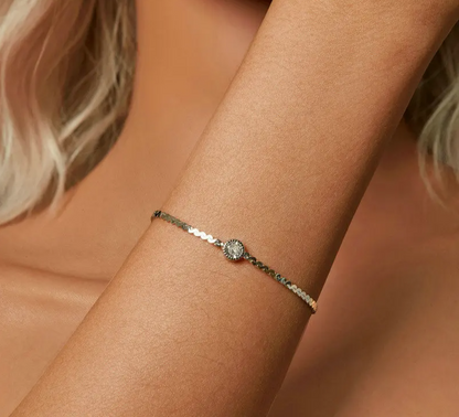 Sparkling Moissanite Omega Bracelet