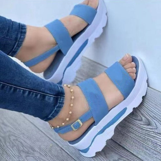 Casual Buckle Platform Sandals