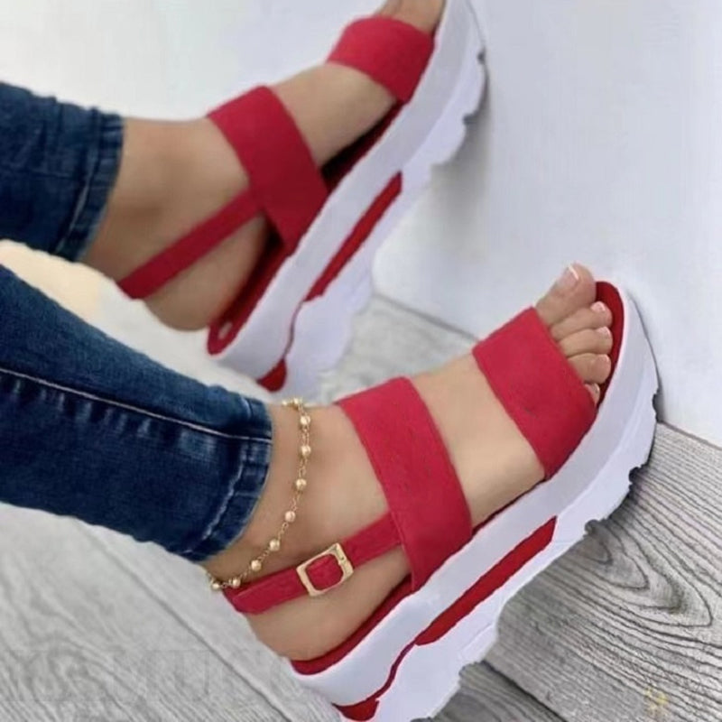 Casual Buckle Platform Sandals