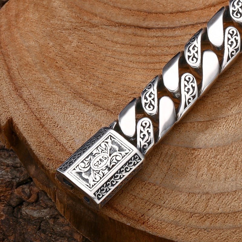 925 Sterling Silver Bracelet-Thick Style