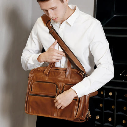 Genuine Leather Men‘s’ Bag