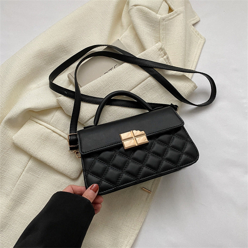 black leather color handbag