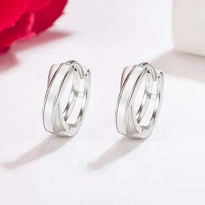 New 925 Sterling Silver Heart Stud Earrings