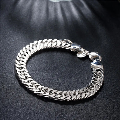 925 Sterling Silver Solid Chain Bracelet