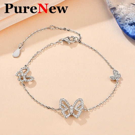 Top Quality Original 925 Sterling Silver Butterfly Lady's Bracelets