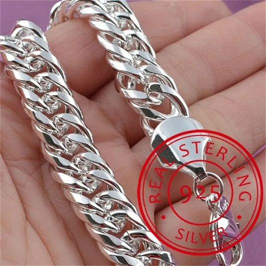 925 Sterling Silver Solid Chain Bracelet