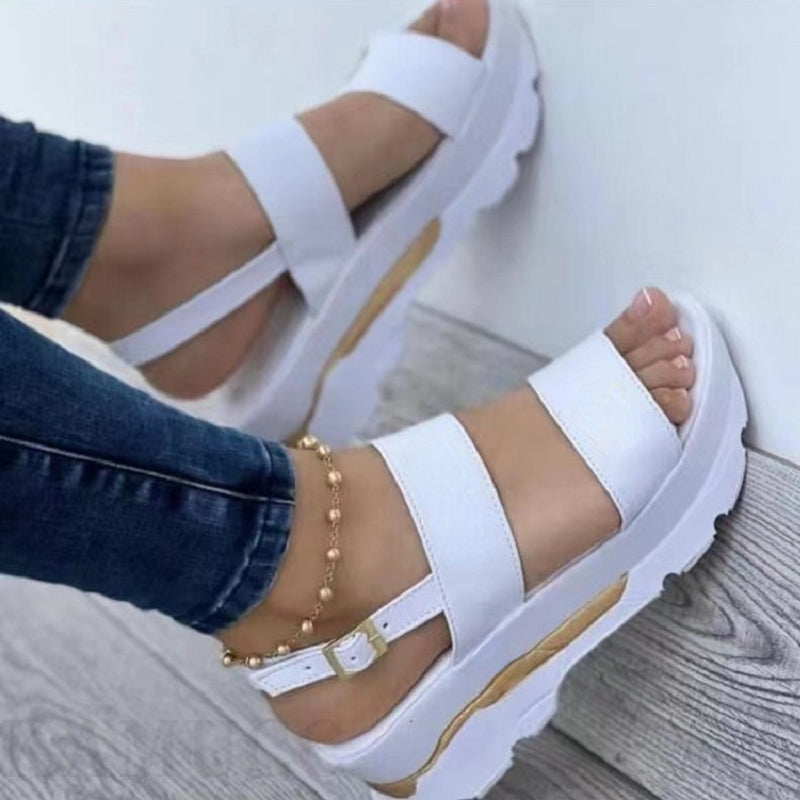 Casual Buckle Platform Sandals