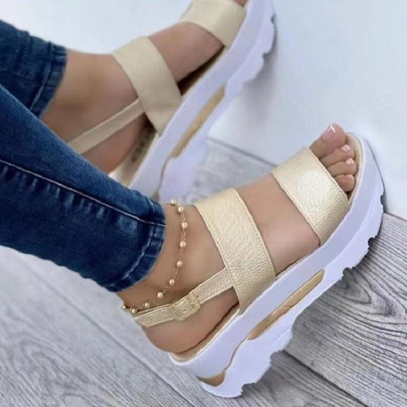 Casual Buckle Platform Sandals